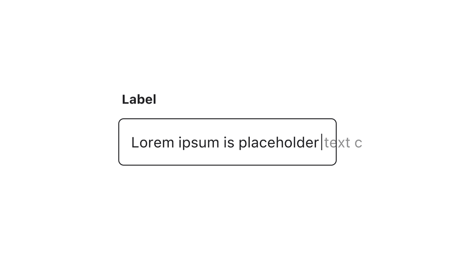 text field typing control