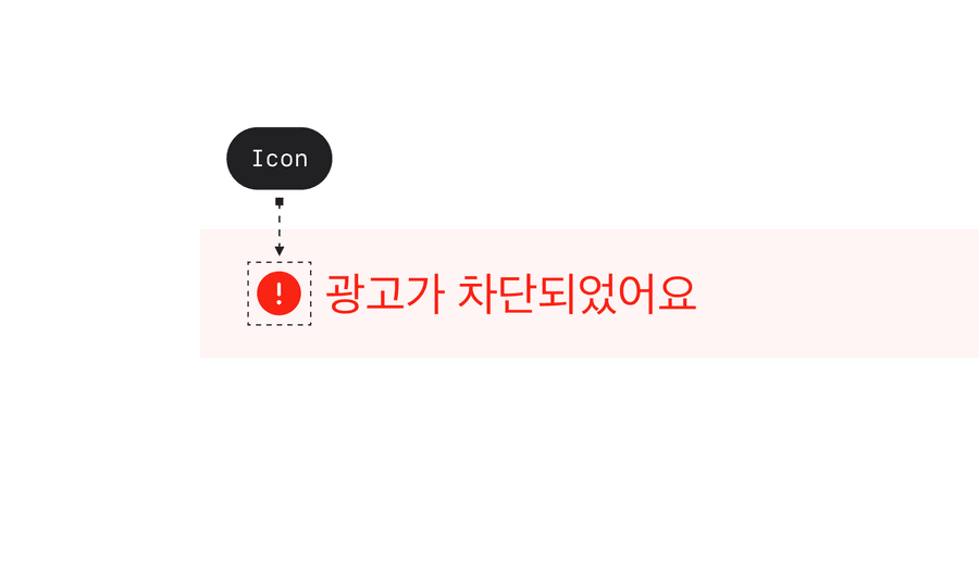 inline alert options text