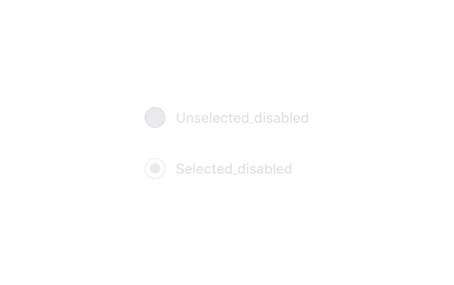 radio group options disabled