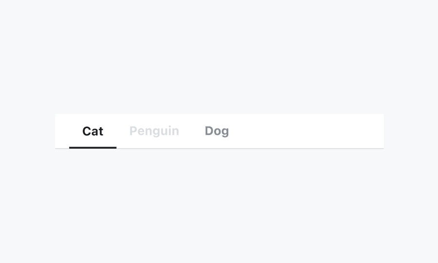 tabs options disabled